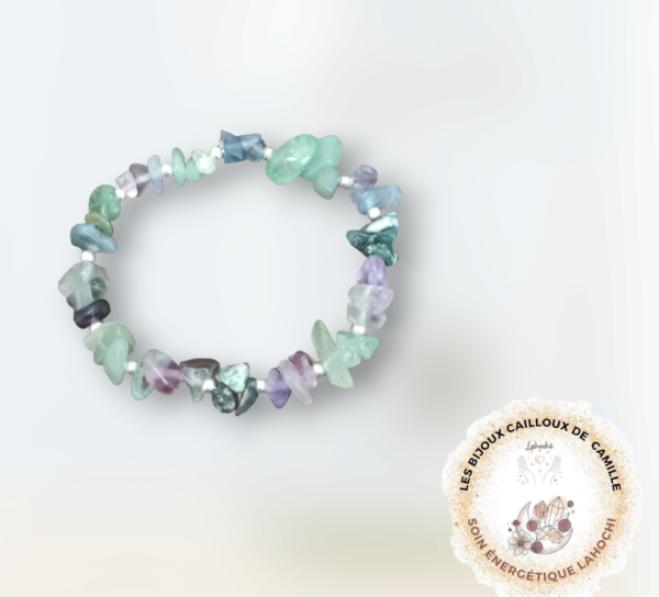 Bracelet Amour de soi en Fluorite, jaspe héliotrope et fluorite