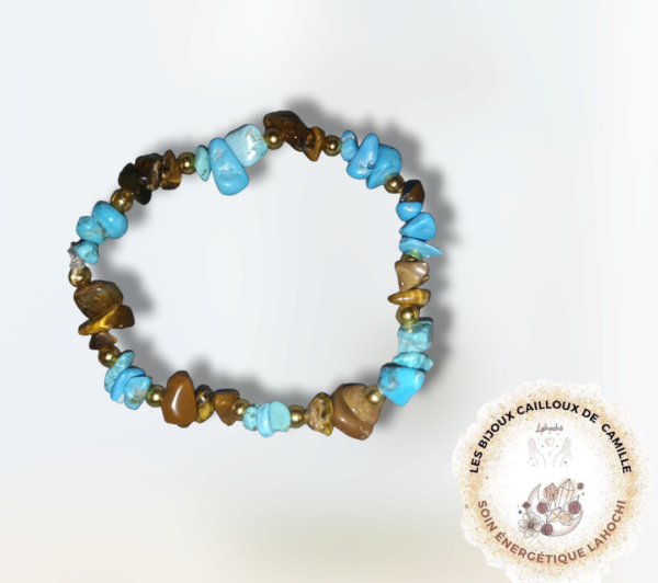 Bracelet Protection en Turkenite et œil de tigre