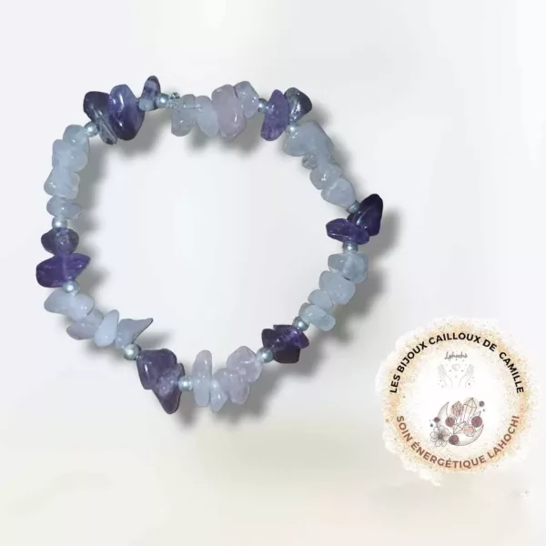 Bracelet amour de soi Améthyste et Quartz rose